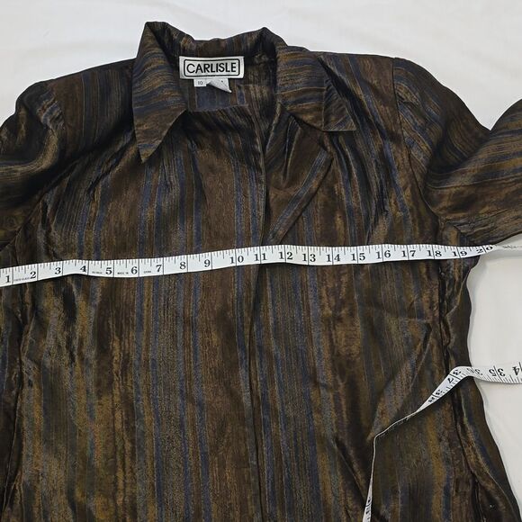 CARLESLE vintage open front stripped jacket size 10 - Picture 6 of 9